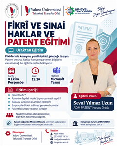 Yalova Üniversitesi TTO'dan Fikrî ve Sınai Haklar ve Patent Eğitimi